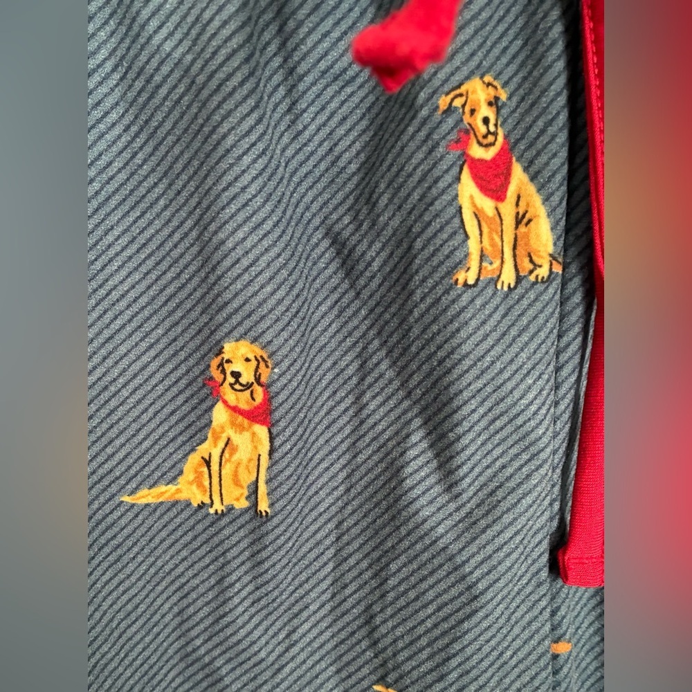 NWOT Cuddl Duds Men’s Sleepwear, Navy Pants w/Golden Retriever Pattern; Size M - Picture 4 of 10